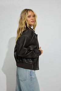 Vintage Faux Leather Jacket