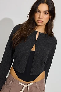 Cardigan spongieux à boutons