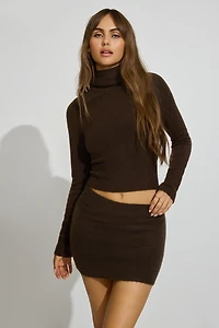 Long Sleeve Spongy Fitted Turtleneck