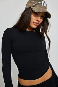 SoftActive Scoop Back Long Sleeve Top