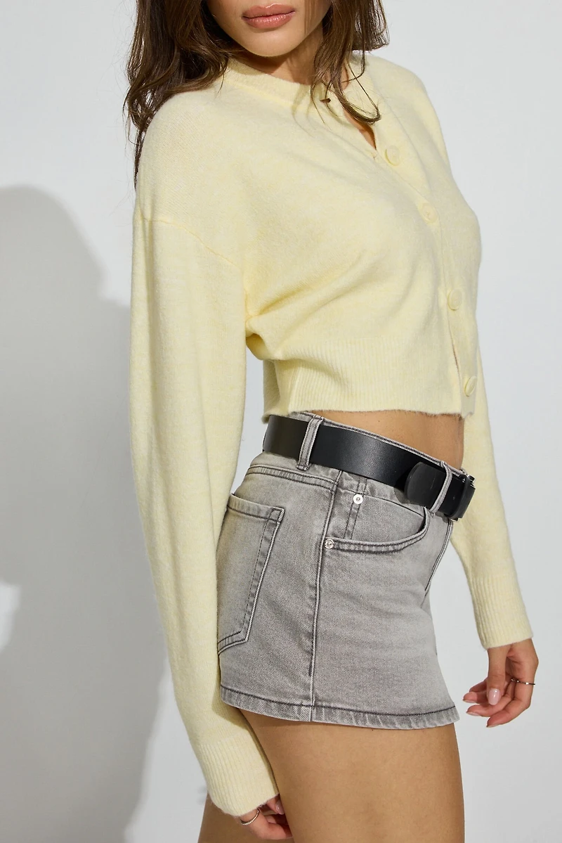 Renee Spongy Cropped Cardigan