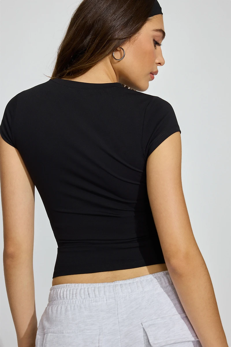 High V-Neck Sleek Top