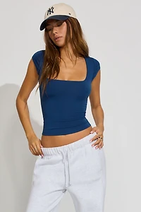 Smooth Open Neck Tee