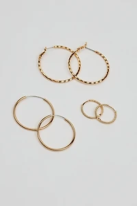 6 Pack of Mini Studs & Thin Hoop Earrings