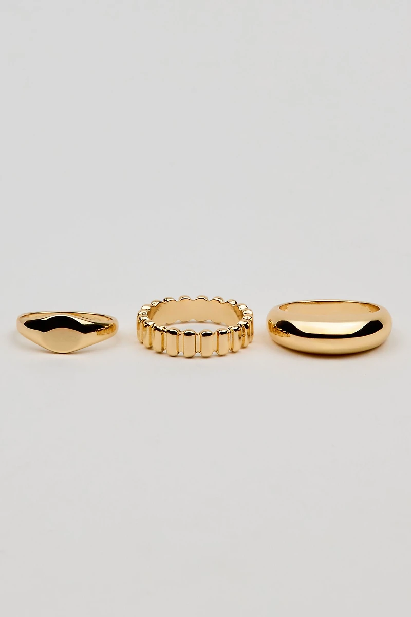 Set of 3 Signet Rings