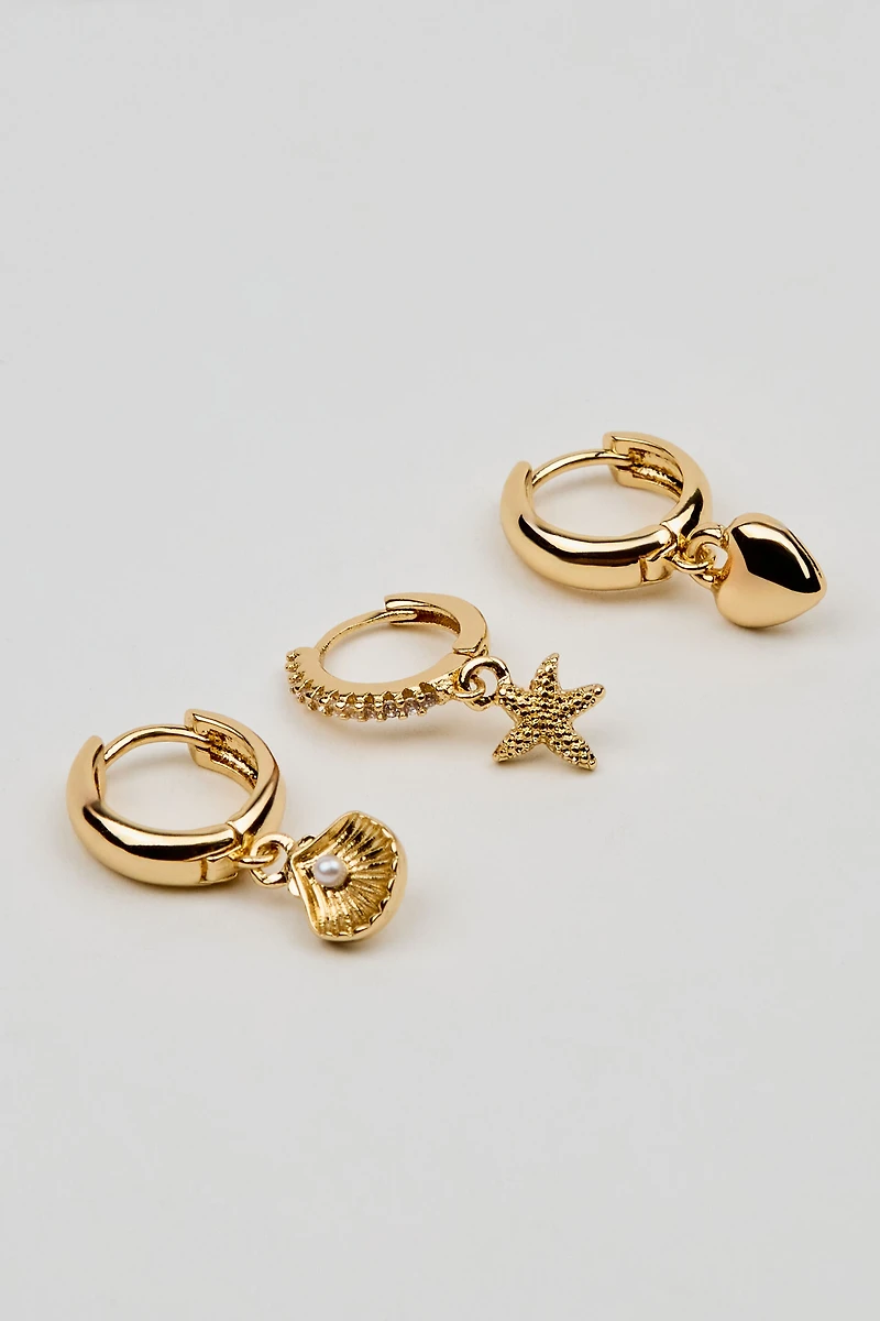 Ensemble de 3 paires de boucles d’oreilles