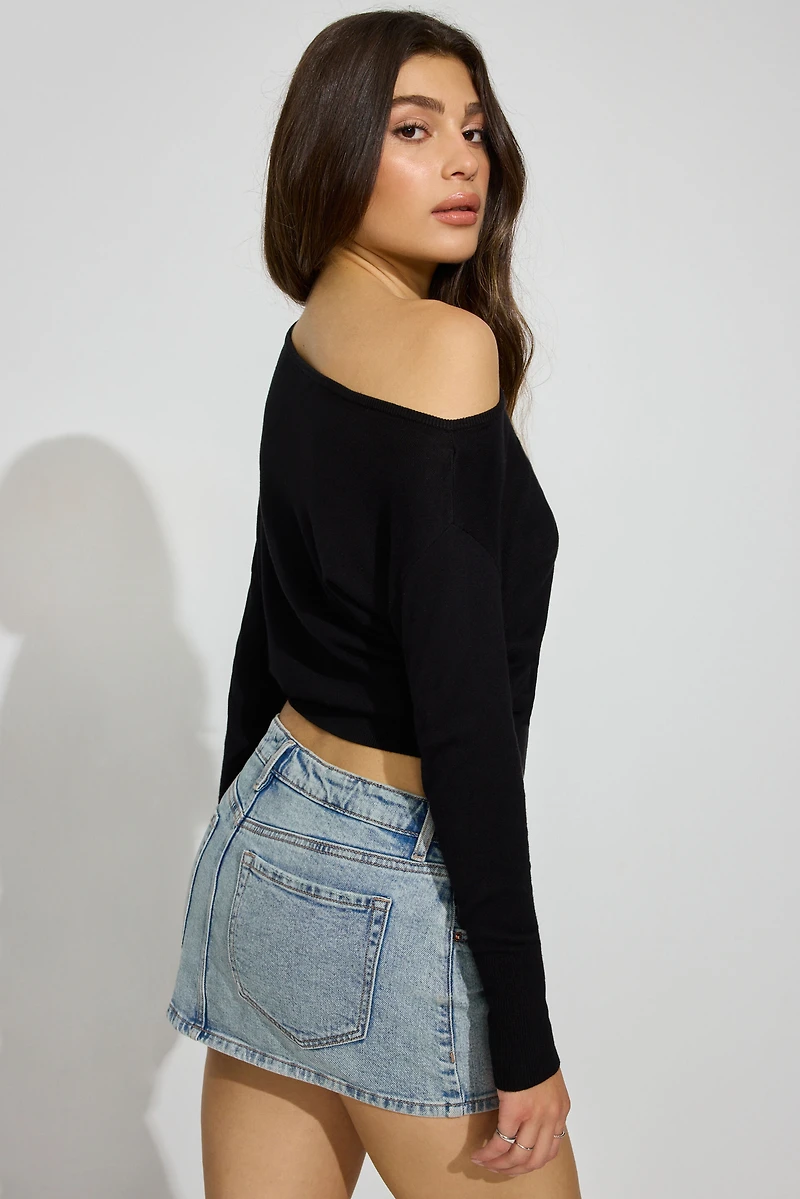 Rae Asymmetric Fine Sweater