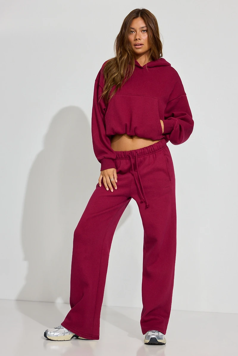 Haut à capuchon UltraFleece bouffant épuré et écourt