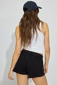 Denim Relaxed A-Line Shorts