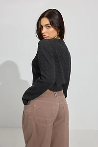 Cardigan spongieux à boutons