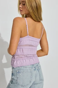 Resort Lace Flyaway Top