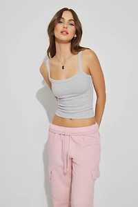 Kasey Scoop Neck Ribbed Cami