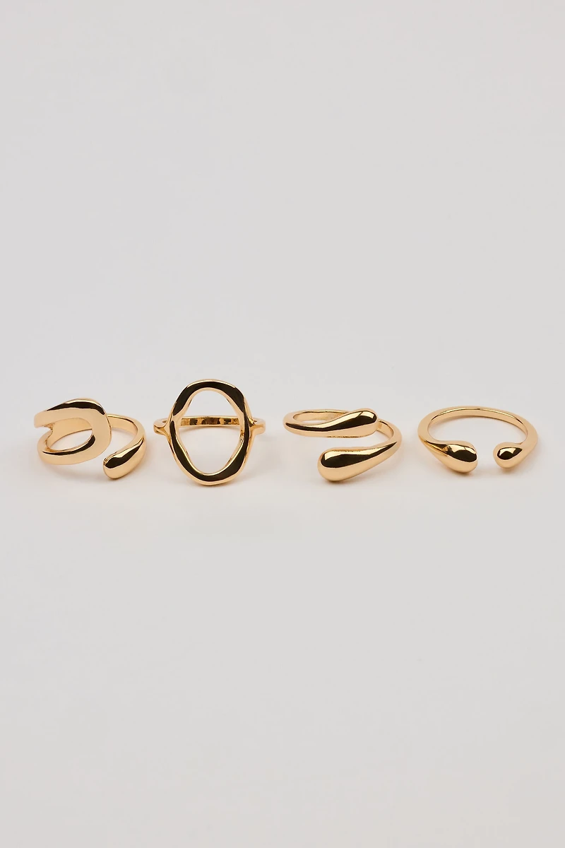 Set of 4 Open Shaped Rings