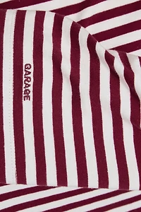 Haut écourté fluide à col rond et à manches longues