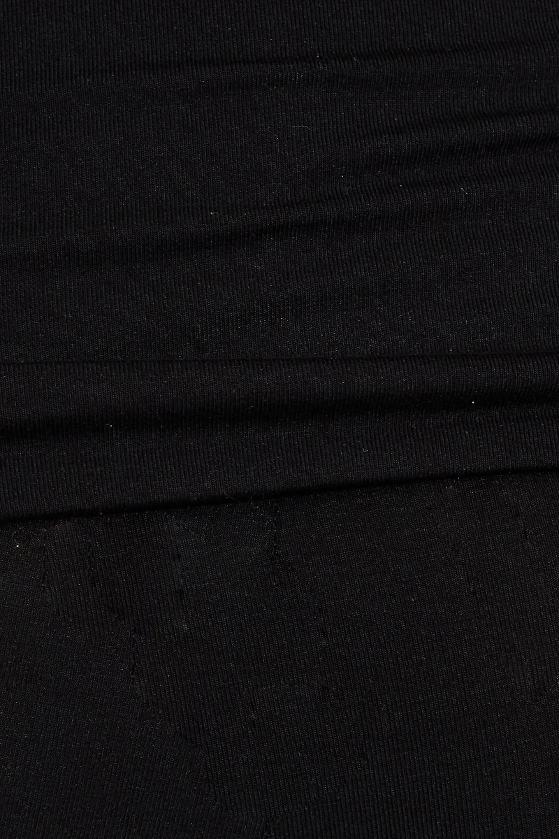 Fold Over Flare Knit Pants