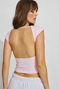 T-shirt ouvert à l’arrière Talia