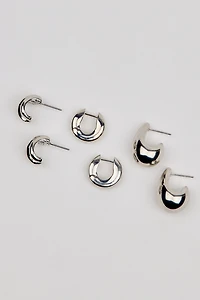 3 Pack Abstract Earrings