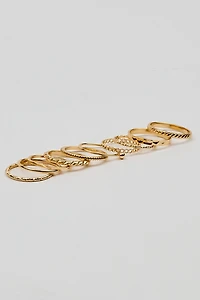 Set of 10 Simple Rings