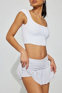 Minijupe-short fluide en tricot