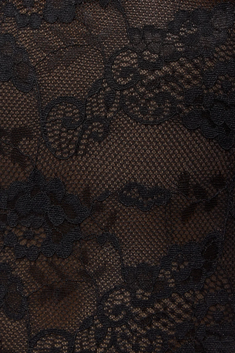 Halter Plunge Lace Top