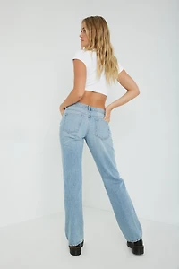 Extreme Low Rise Straight Jean - Victoria Blue