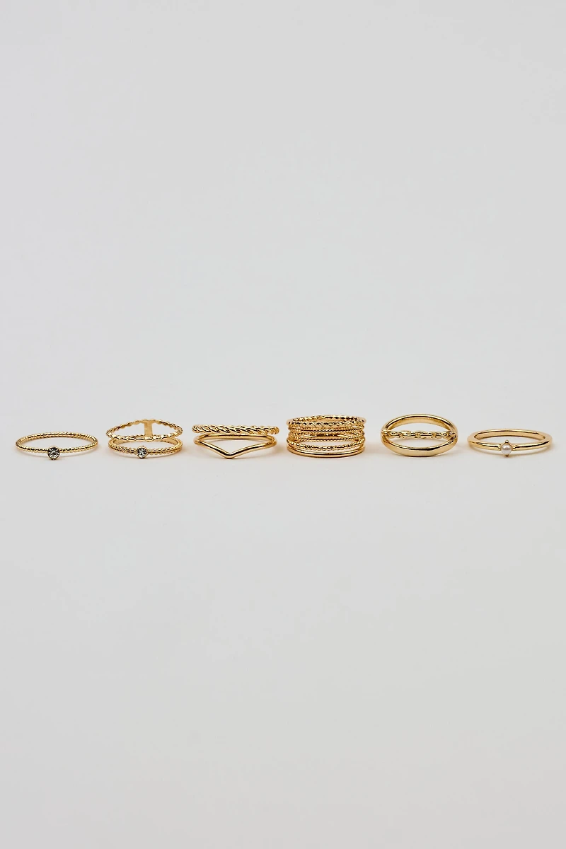 Set of 6 Super Delicate Rings