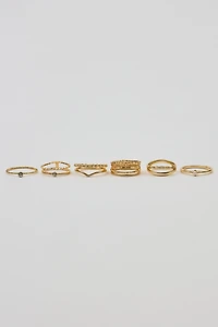 Set of 6 Super Delicate Rings