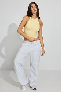High Neck Open Back Halter Top