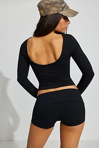 SoftActive Scoop Back Long Sleeve Top