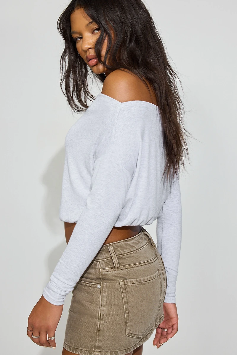 Serene Off Shoulder Long Sleeve Top