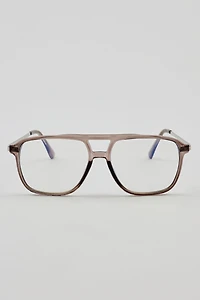 Retro Aviator Blue Light Readers