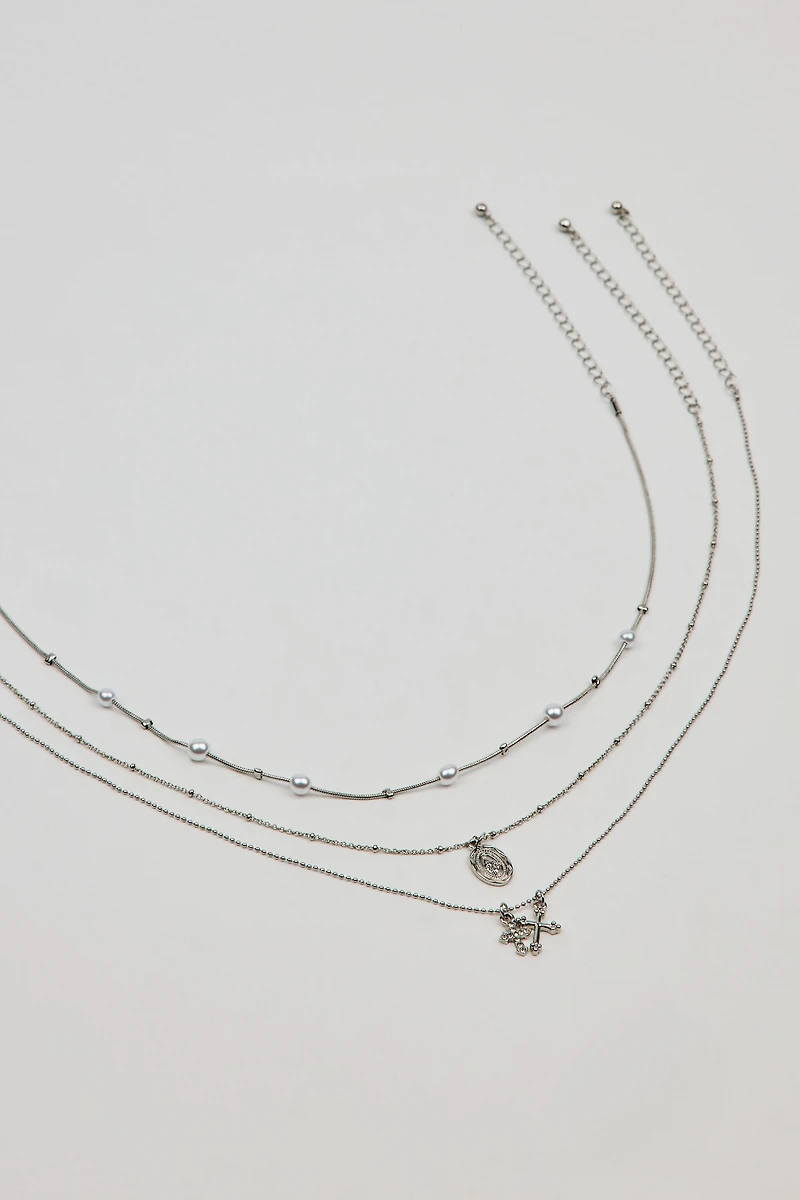 Ensemble de 3 colliers à perles