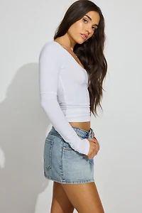 Jupe-short ultra-courte en denim
