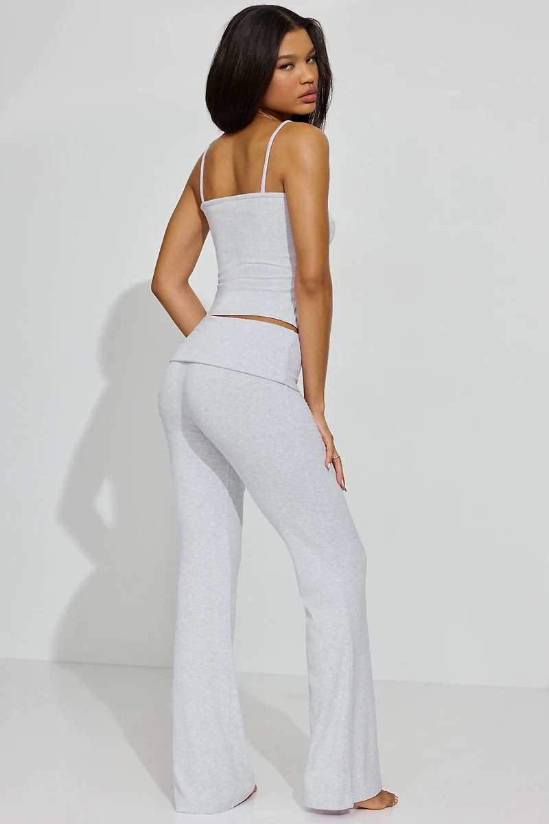 Rib Foldover Pants