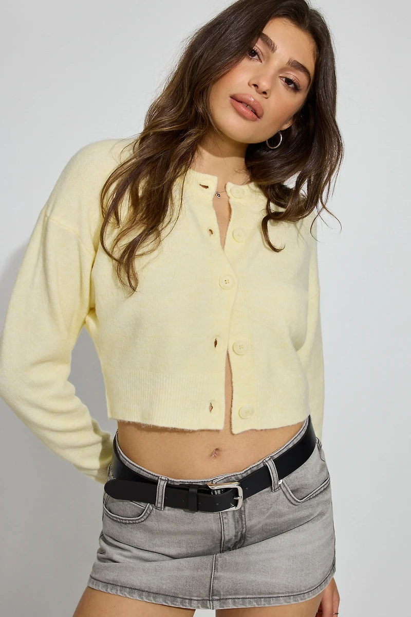 Renee Spongy Cropped Cardigan