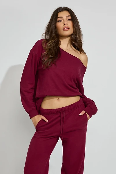 Sweatshirt SoftTerry à épaules dégagées
