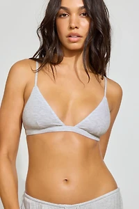 Bralette diaphane côtelée