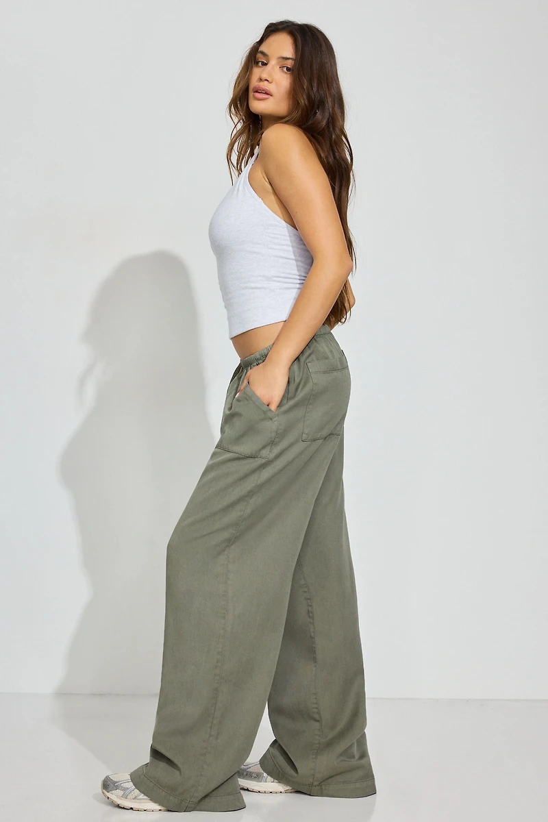 Twill Pull-On Pants