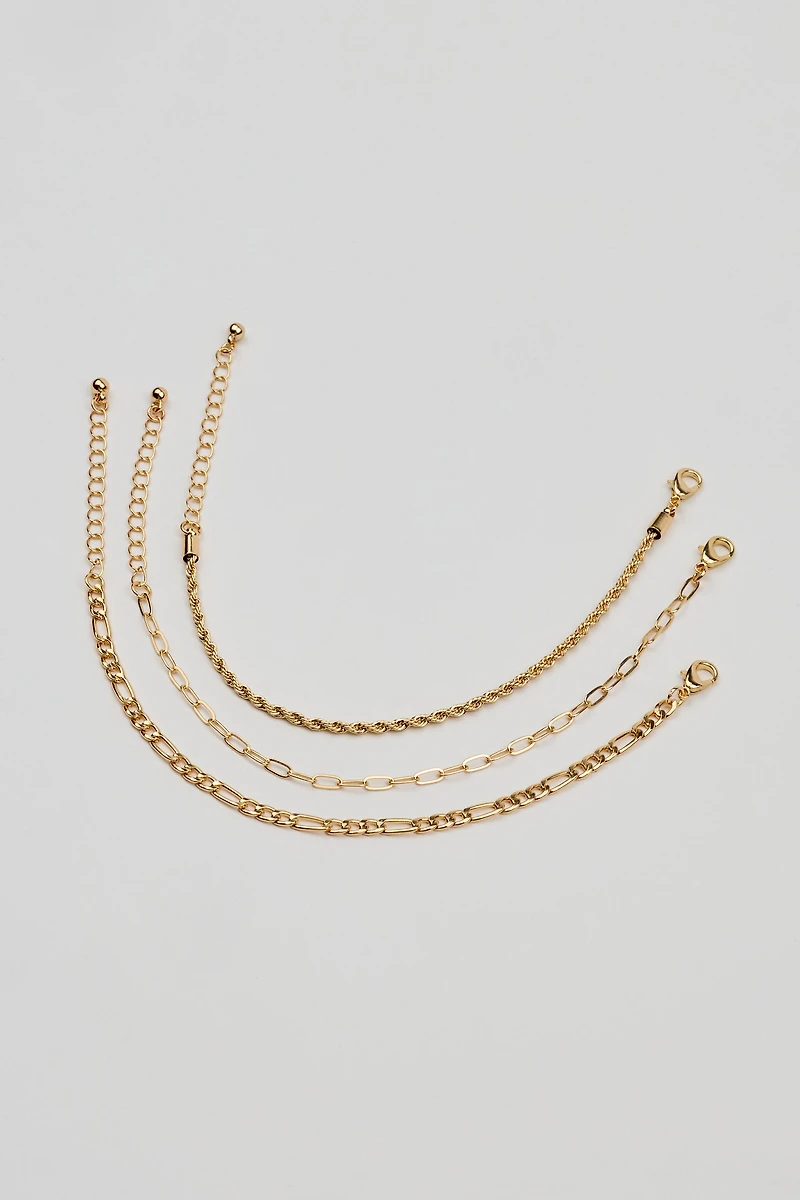 Ensemble de 3 bracelets délicats
