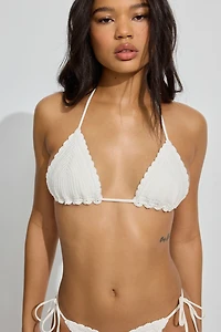 Haut de bikini triangle crocheté