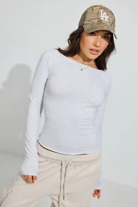 Estelle Long Sleeve Boatneck Top