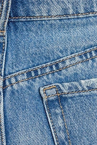 Denim Relaxed A-Line Shorts