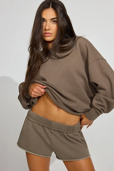 Sweatshirt volumineux à col rond en SoftTerry