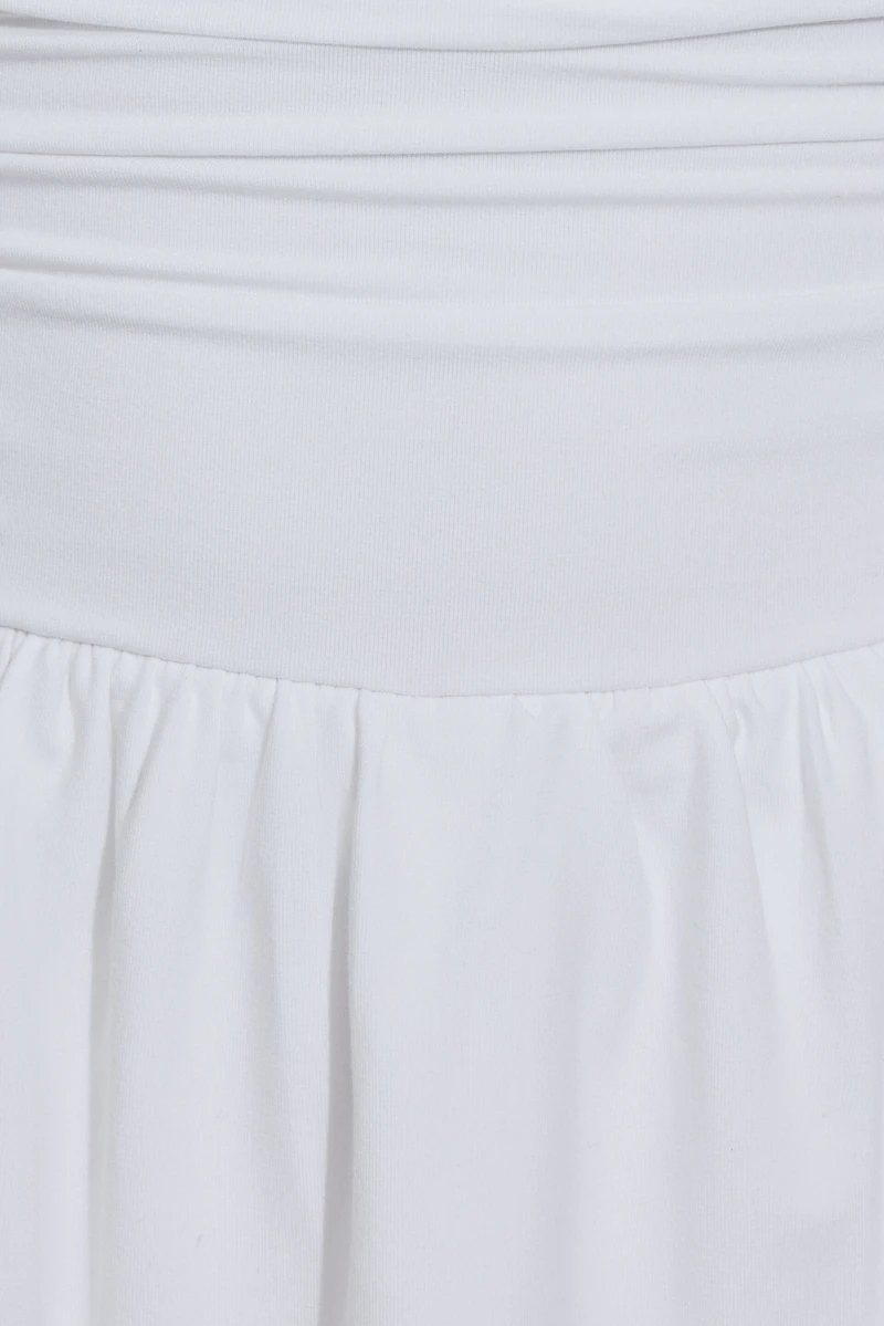 Flirty Hem Tube Romper Dress