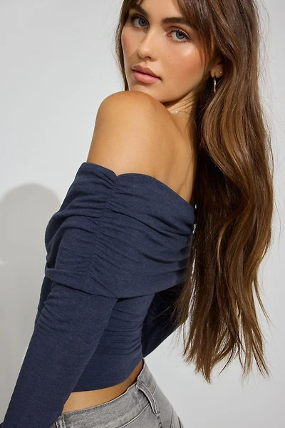 Sexy Cozy Off Shoulder Long Sleeve Top