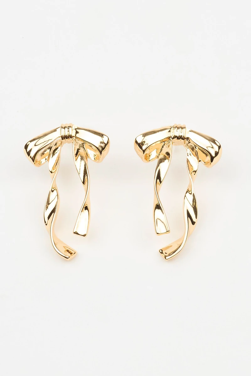 Metal Bow Earrings