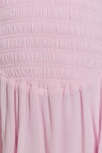 Ayla Halter Smocked Romper Dress