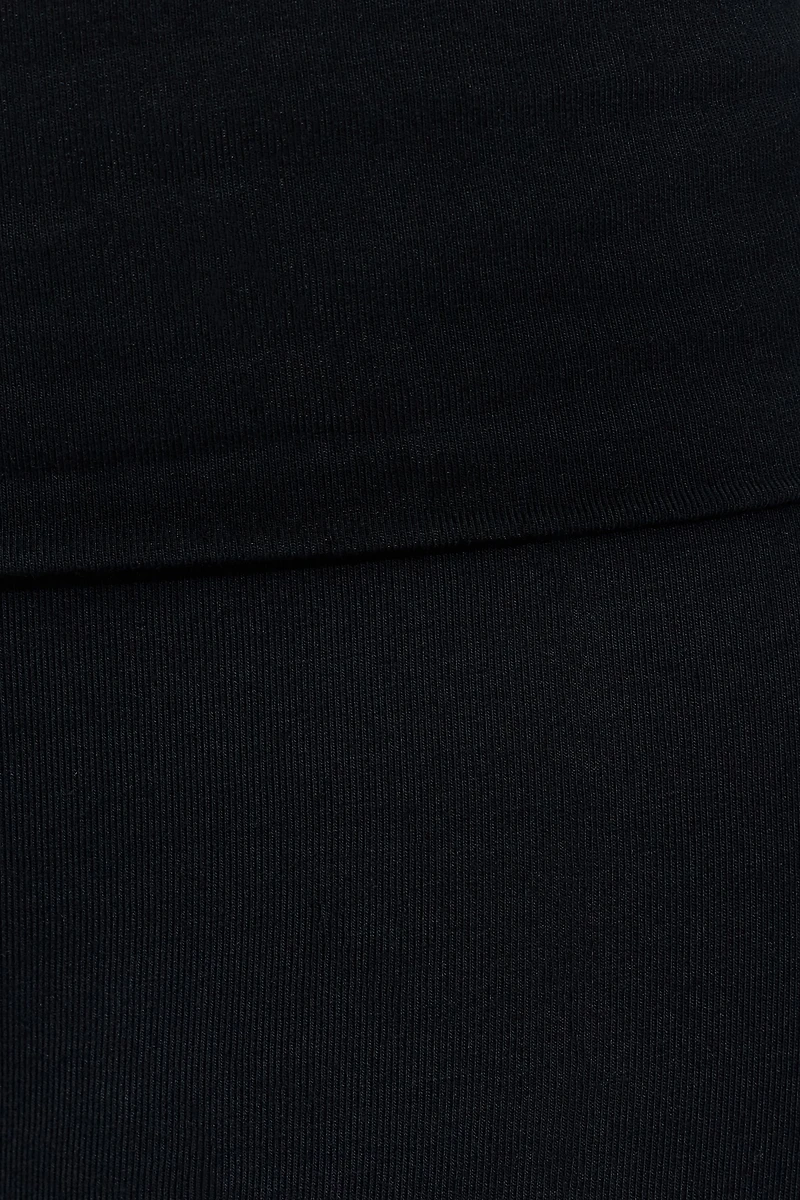 Soft Cotton Fold Over Flare Pants