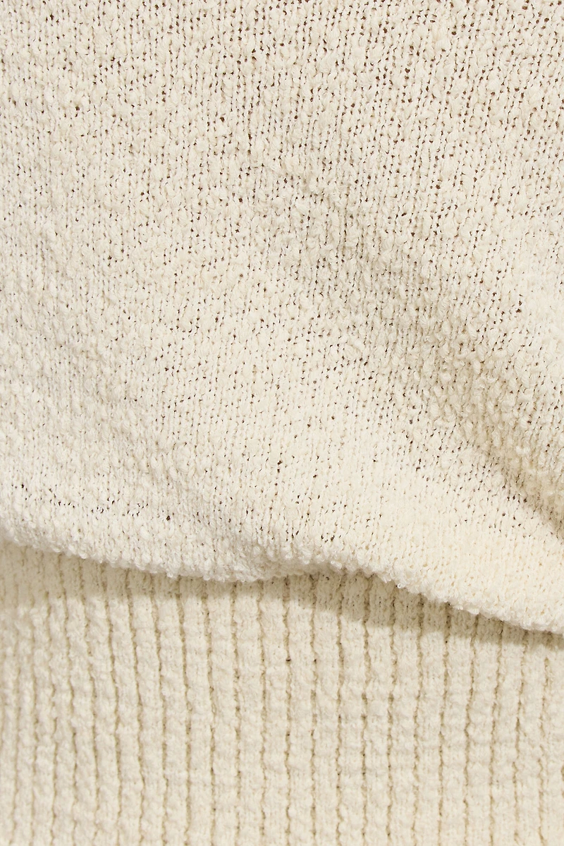 Bouclé Boat Neck Sweater