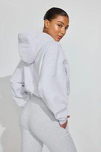 Haut à capuchon zippé en coton UltraFleece
